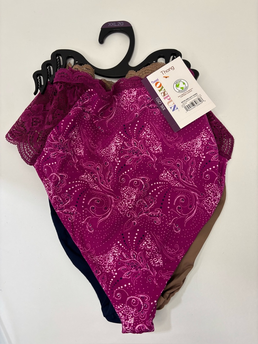 Joyspun Womens 3pk Thongs Size XXL